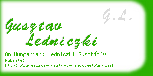 gusztav ledniczki business card